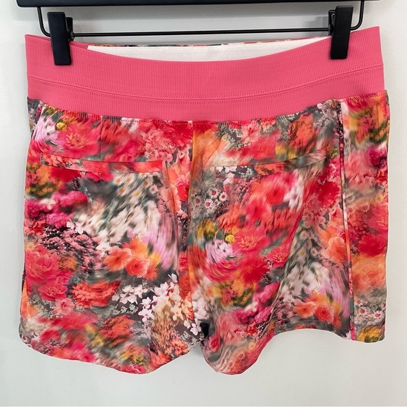 ATHLETA Brooklyn Printed Shorts Size 6 Renewed Bloom Floral Pink Orange  14 - Picture 8 of 9
